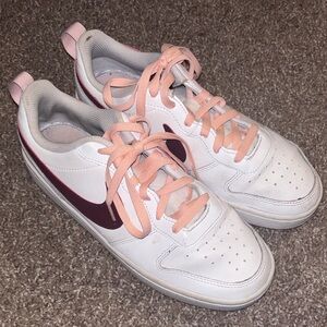 Nike Women's White and Pink Dunks